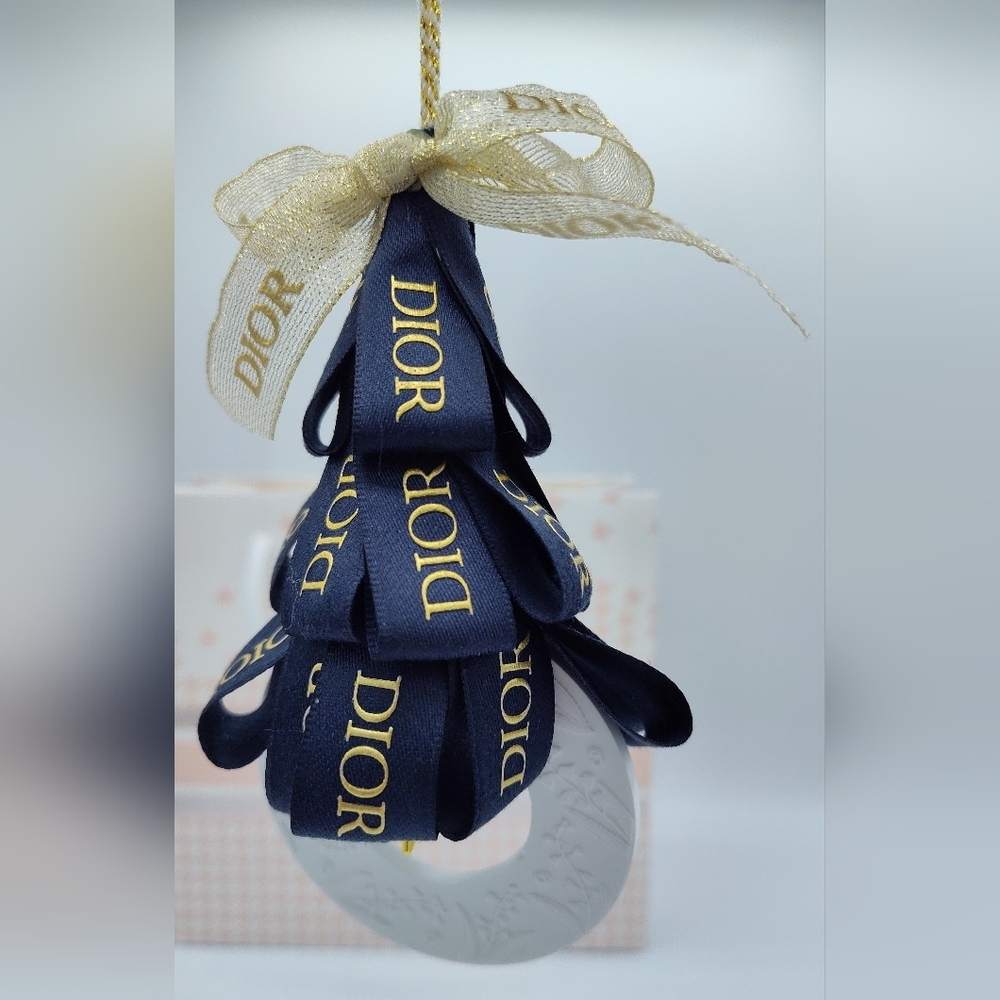 Dior 2022 Navy Holiday Fragrance Stone Ribbon Ornament Gift Box Limited Edition